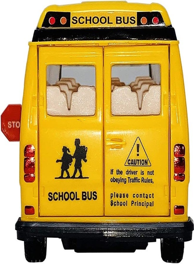 USCATALOG Pull Back Action School Bus Toy for Kids (Color May Vary) - Image 3